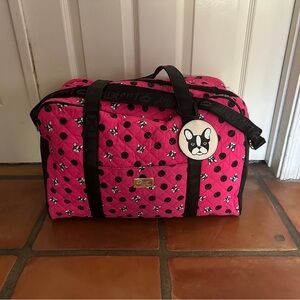 Playful Pink Quilted Travel Bag